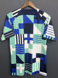 2022 Portugal Pre-Match Blue White Training Shirt