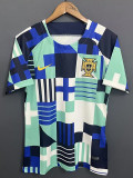 2022 Portugal Pre-Match Blue White Training Shirt