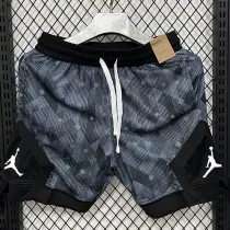 26/27 Flying Man Casual NBA Edition Grey Black shorts#C2539
