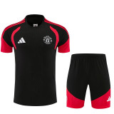 26/27 Man Utd Black Training Shorts Suit