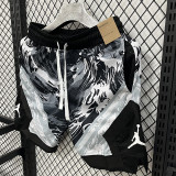 26/27 Flying Man Casual NBA Edition Flower Catkins Gray shorts#C2537