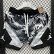 26/27 Flying Man Casual NBA Edition Flower Catkins Gray shorts#C2537