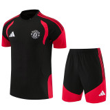 26/27 Man Utd Black Training Shorts Suit