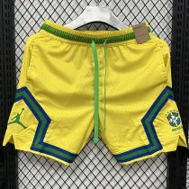26/27 Brazil Flying Man Casual NBA Edition Yellow shorts