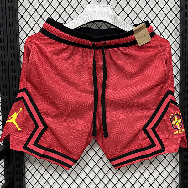 26/27 Brazil Flying Man Casual NBA Edition Red shorts#C2540