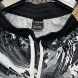 26/27 Flying Man Casual NBA Edition Flower Catkins Gray shorts#C2537