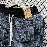 26/27 Flying Man Casual NBA Edition Grey Black shorts#C2539