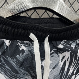 26/27 Flying Man Casual NBA Edition Flower Catkins Gray shorts#C2537