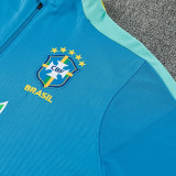 26/27 Brazil Lake Blue Half Pull Tracksuit (半拉链)
