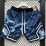 26/27 Flying Man Ripple Pattern Blue Casual NBA Edition Flower Catkins Gray shorts#C2532