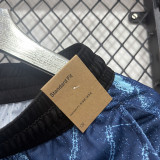 26/27 Flying Man Ripple Pattern Blue Casual NBA Edition Flower Catkins Gray shorts#C2532