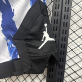 26/27 Flying Man White Blue Casual NBA Edition Flower Catkins Gray shorts#C2534