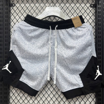 26/27 Flying Man Grey Casual NBA Edition Flower Catkins Gray shorts#C2536