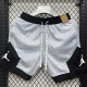 26/27 Flying Man Grey Casual NBA Edition Flower Catkins Gray shorts#C2536
