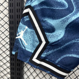 26/27 Flying Man Ripple Pattern Blue Casual NBA Edition Flower Catkins Gray shorts#C2532