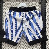 26/27 Flying Man White Blue Casual NBA Edition Flower Catkins Gray shorts#C2534