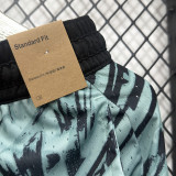 26/27 Flying Man Dark Green Casual NBA Edition Flower Catkins Gray shorts#C2533