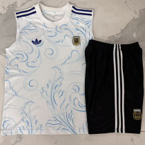 26/27 Argentina White Inkjet Tank top and shorts suit#D26048