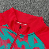 26/27 Portugal Red Half Pull Tracksuit#  (半拉链)
