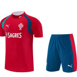 26/27 Portugal Red Training Short Suit(带广告)