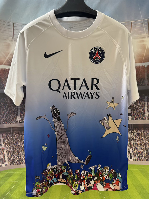 26/27 PSG Collaboration Edition White Fans Soccer Jersey