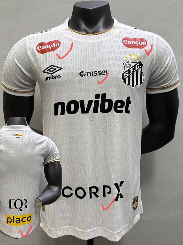 26/27 Santos FC Home Player Version Soccer Jersey(Print all sponsors全广告)