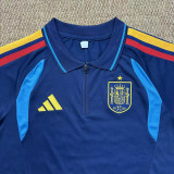 26/27 Spain Royal Blue Half Pull Polp Training Shirts(半拉翻领)