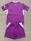 26/27 Man City Goalkeeper Purple Kids Soccer Jersey
