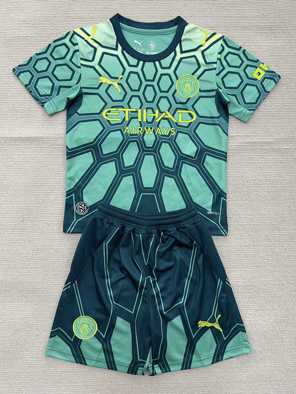 26/27 Man City Goalkeeper Green Kids Soccer Jersey