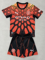 26/27 Man City Goalkeeper Orange Kids Soccer Jersey