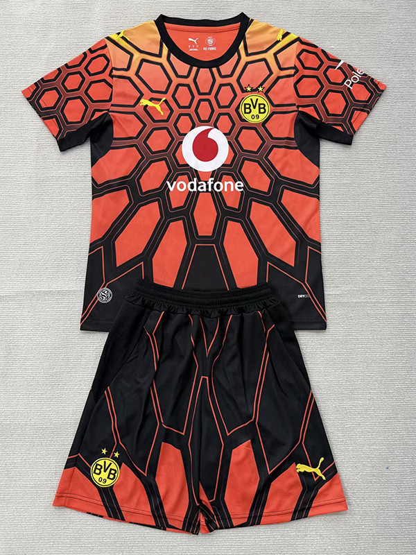 26/27 Dortmund Goalkeeper Orange Kids Soccer Jersey