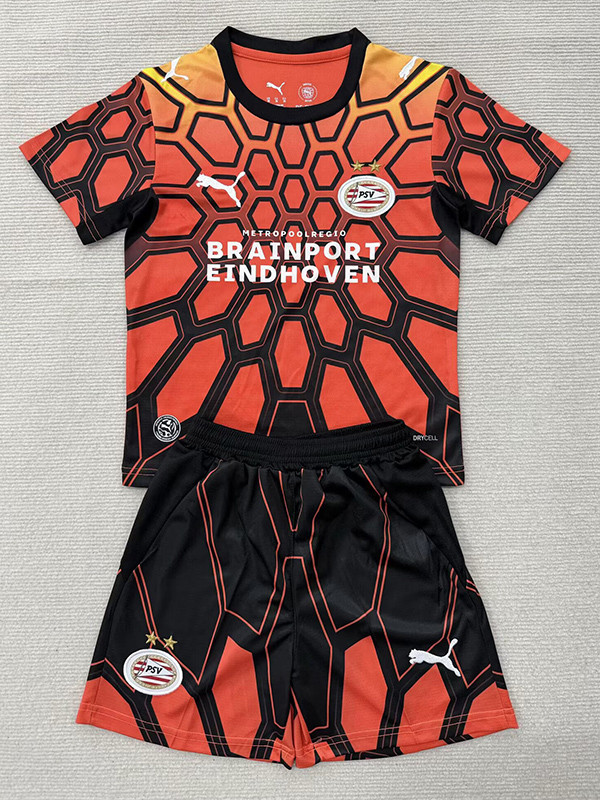 26/27 PSV Goalkeeper Orange Kids Soccer Jersey