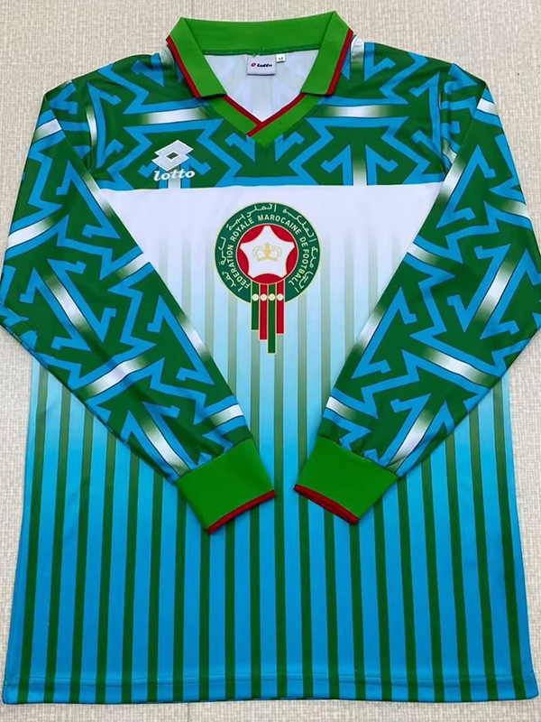 1994/1995 Morocco Away Long Sleeve Retro Soccer Jersey