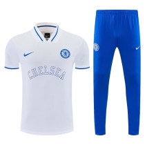 26/27 CHE White polo shirts Blue pants suit