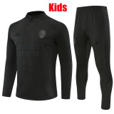 26/27 ARS Black Kids Half Pull Tracksuit (童装半拉链)
