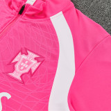 26/27 Portugal Pink Half Pull Tracksuit (半拉链)