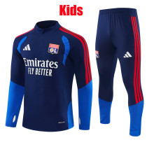 26/27 Lyon Royal Blue Kids Half Pull Tracksuit (童装半拉链)