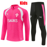26/27 Portugal Pink Kids Half Pull Tracksuit (童装半拉链)