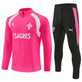 26/27 Portugal Pink Half Pull Tracksuit (半拉链)