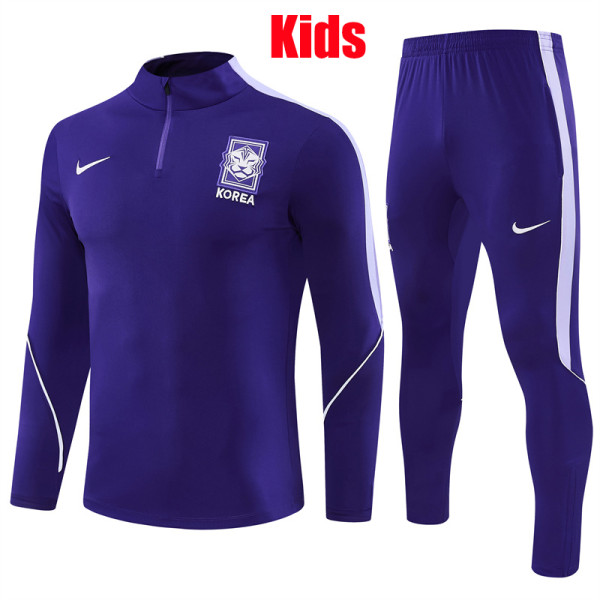 26/27 Korea Purple Kids Half Pull Tracksuit (童装半拉链)