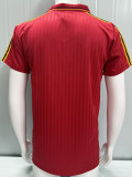 1990 Belgium Home Red  Retro Soccer Jersey