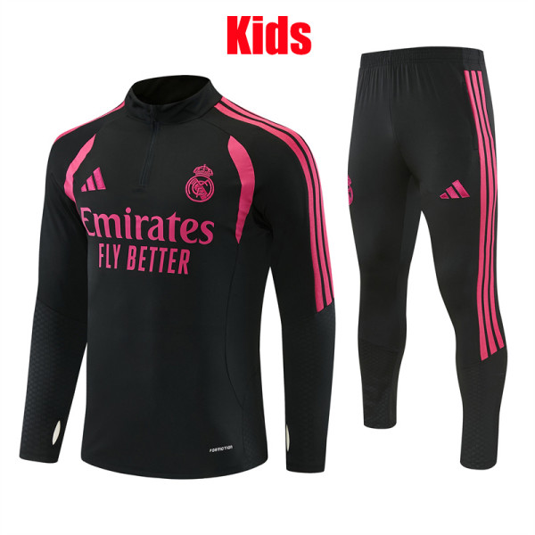 26/27 RMA Black Kids Half Pull Tracksuit (童装半拉链)