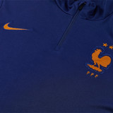 26/27 France Royal Blue Half Pull Tracksuit (半拉链)