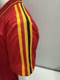 1990 Belgium Home Red  Retro Soccer Jersey