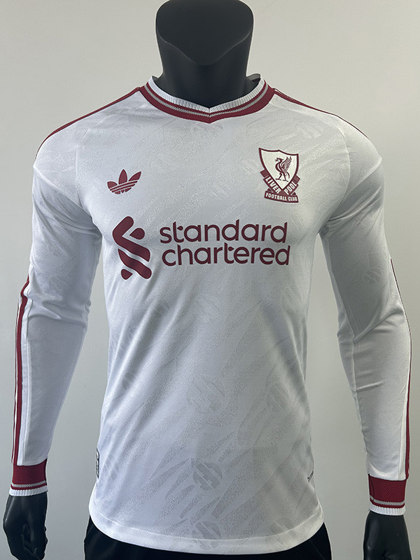 26/27 LIV Away Player Version Long Sleeve Soccer Jersey
