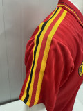 1990 Belgium Home Red  Retro Soccer Jersey