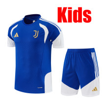 26/27 JUV Blue Kids Training sleeve Shorts Suit#童装