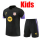 26/27BAR Co-branded Edition Black Kids Training sleeve Black Shorts Suit#童装