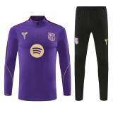 26/27 BAR Co-branded Edition Purple Kids Half Pull Tracksuit (童装半拉链)