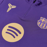 26/27 BAR Co-branded Edition Purple Kids Half Pull Tracksuit (童装半拉链)